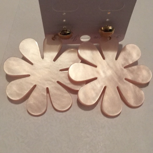 Pretty Pink Acrylic Large Earrings - Trendy - Picture 5 of 6